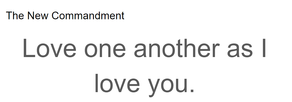 The New Commandment